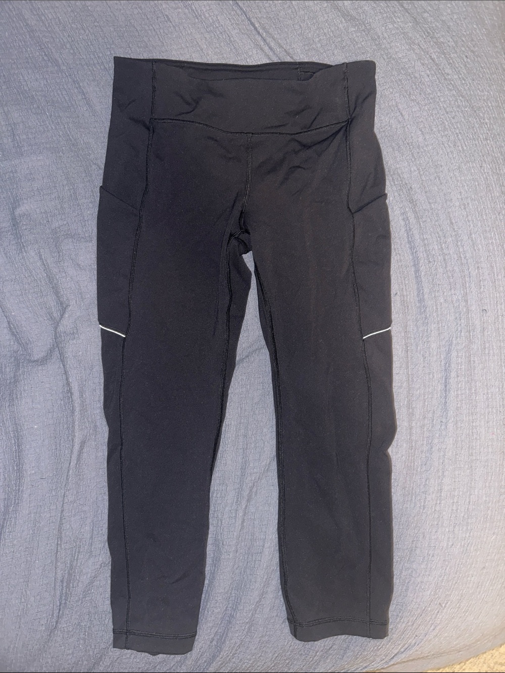 Lululemon Cropped Athletic Leggings with Side Pockets